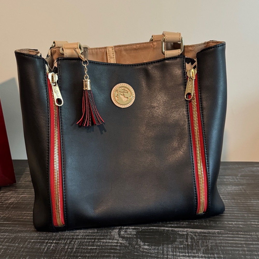 Spartina 449 Black and Tan Tote Bag